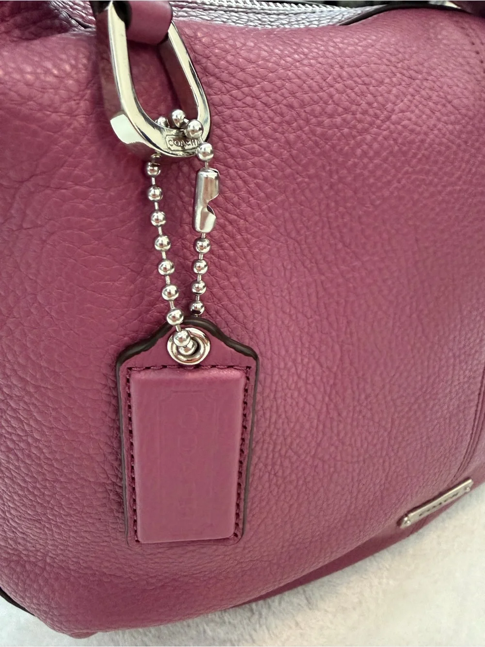 Coach Pebbled Leather Hobo Bag 2013 in Magenta